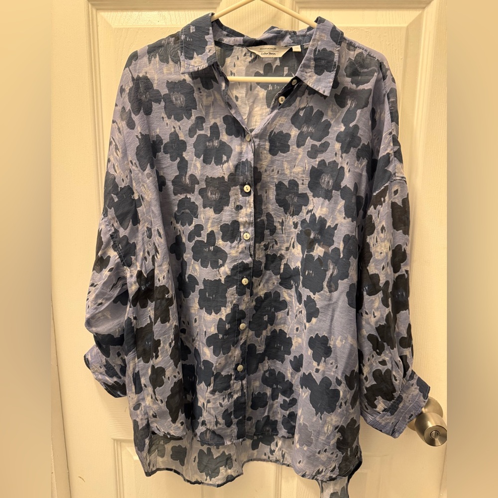 & Other Stories Blue Floral Shirt